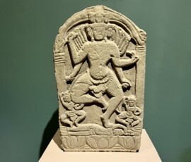 Hevajra
Phnom Kombot Temple, Siem Reap Province
Angkorian Period, 13th Century
Sandstone
One of the main yidams (enlightened beings) in Tantric, or Vajrayana Buddhism.