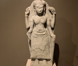 Durga
Prei Danghoeum Temple, Prei Danghoeum Village, Keo Poar Commune, Puok District, Siem Reap Province
Angkorian Period, Bayon Style
Late 12th - Early 13th Century
Sandstone